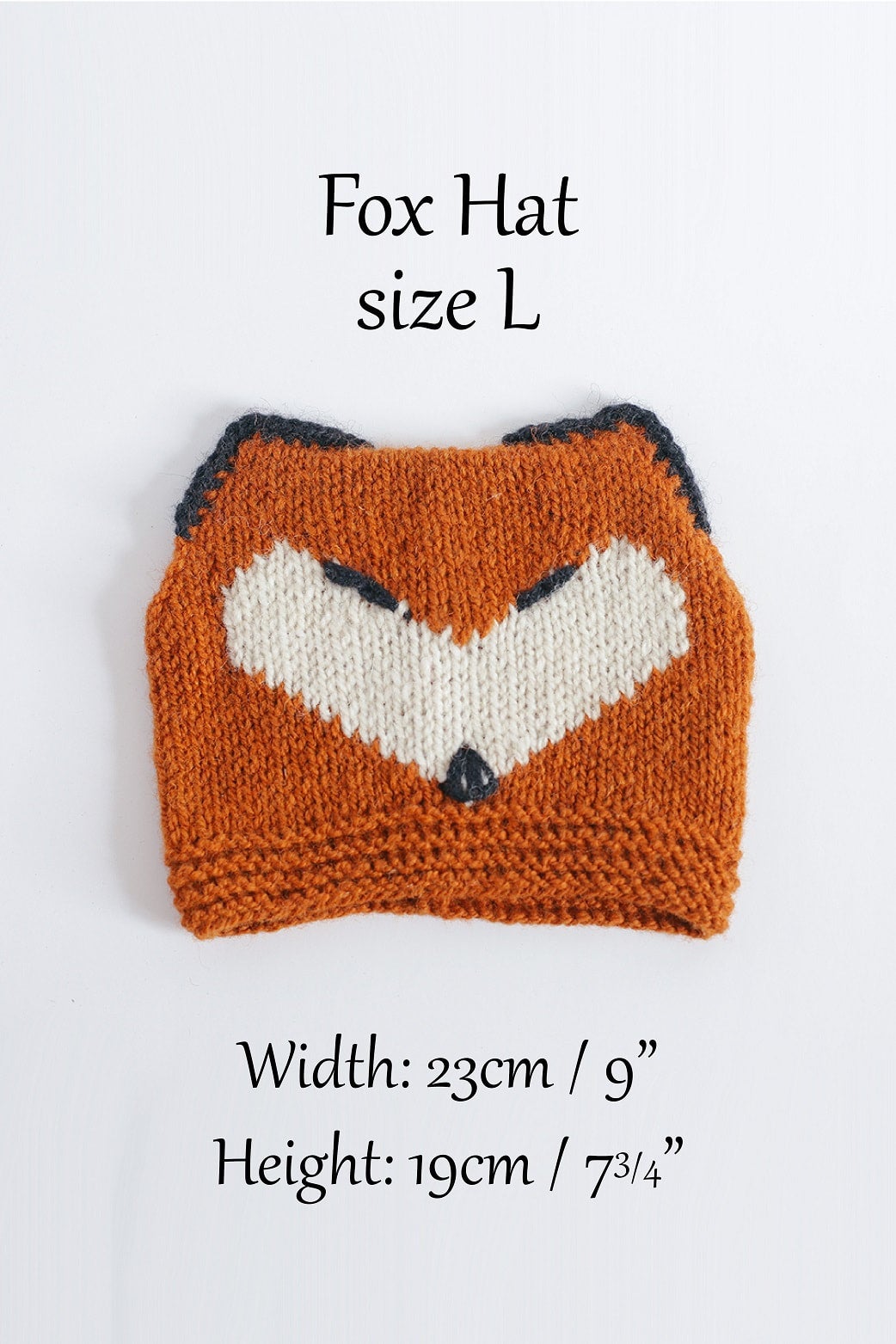 Knitted fox hat cheap